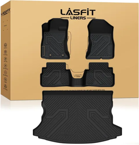 Miniatura 17 de LASFIT Alfombrillas de Piso Compatibles con Nissan Armada 2017-2018 / Infiniti QX56 2011-2013 / Infiniti QX80 2014-2018, TPE Para Todo Clima Ajuste
