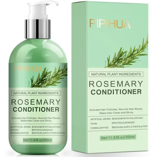 Miniatura 8 de Set de champú y acondicionador para el crecimiento del cabello con romero: infundido con aceite de árbol de té, menta y biotina - Limpia y ayuda a
