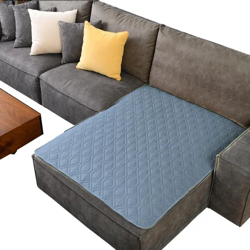 Miniatura 90 de Ameritex Funda Impermeable para Cama de Perro Manta para Mascotas para Muebles Cama Sillón Sofá Reversible Azul marino+azul piedra