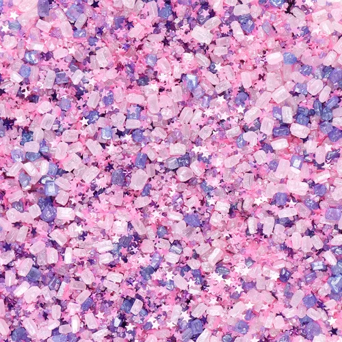 Miniatura 17 de Mezcla de estrellas con purpurina plateada comestible de lijado, chispas de azúcar comestible azul y morado para decoración de pasteles, azúcar