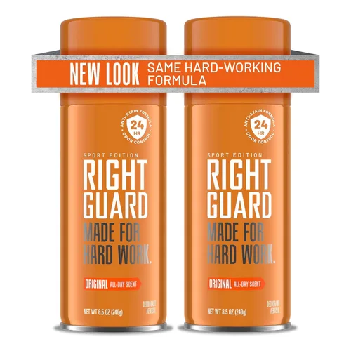 Right Guard Sport Original Scent Desodorante en Aerosol - Desodorante en aerosol de protección sin aluminio para hombres, bloquea el sudor,