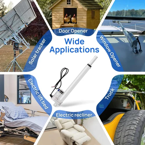 Miniatura 9 de Rastreador solar de Eco-Worthy, muy resistente, carga de hasta 330 lb, accionamiento lineal, multifunción, uso automático electrónico, 6", 12v