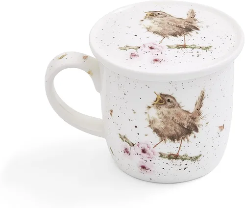 Miniatura 4 de Royal Worcester Wrendale Designs Flying the Nest - Juego de taza y posavasos Taza de café de 11 onzas con posavasos Hecho de porcelana fina