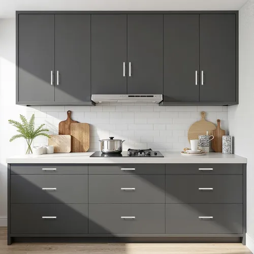 Miniatura 7 de Probrico Paquete de 5 manijas de gabinete, color negro, 2-1/2 pulgadas (2.520 in), barra cuadrada en T, manijas de gabinete de cocina, tiradores