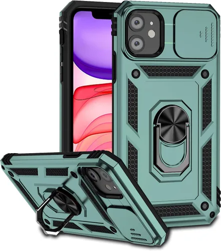Miniatura 15 de Funda magnética compatible con iPhone 11 de 6.1 pulgadas, funda magnética para iPhone 11 con cubierta de cámara y soporte de grado militar, a prueba