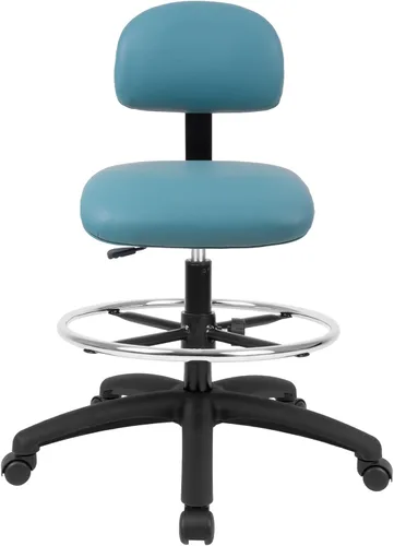 Miniatura 35 de Serie FSS Silla de asiento cuadrado de altura baja (43.2 cm - 55.9 cm) de asiento. Vinilo de tela - para oficina, garaje, escritorio, taller
