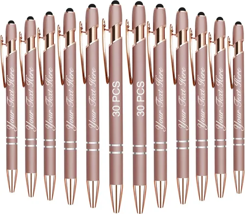 Miniatura 16 de 10 bolígrafos personalizados con nombre y texto para mujeres y hombres, bolígrafos personalizados con grabado gratis, regalos para negocios