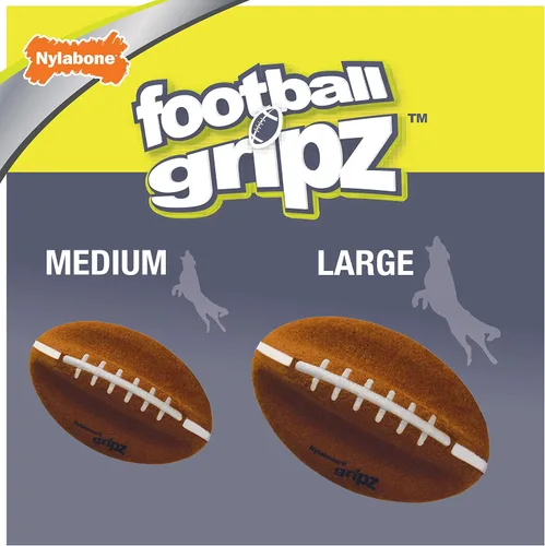 Miniatura 4 de Nylabone Power Play - Juguete de fieltro de fieltro Gripz Fetch, bola chirriante, juguete masticable para perros, grande (1 unidad)