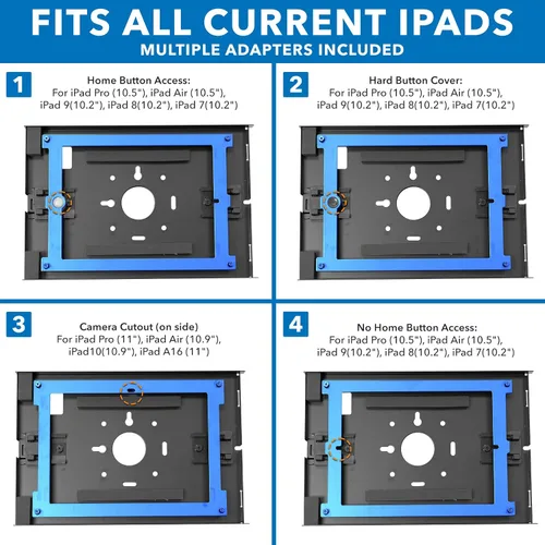 Miniatura 2 de Mount-It! Quiosco antirrobo para tableta, gabinete de tableta de encimera con bloqueo con base independiente, carcasa universal compatible con iPads