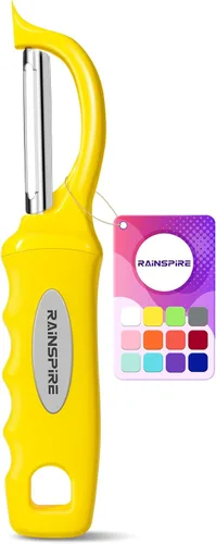 Miniatura 9 de Rainspire Pelador de verduras, pelador de patatas para cocina, cuchillas afiladas de acero inoxidable, mango cómodo, pelador de frutas, pelador