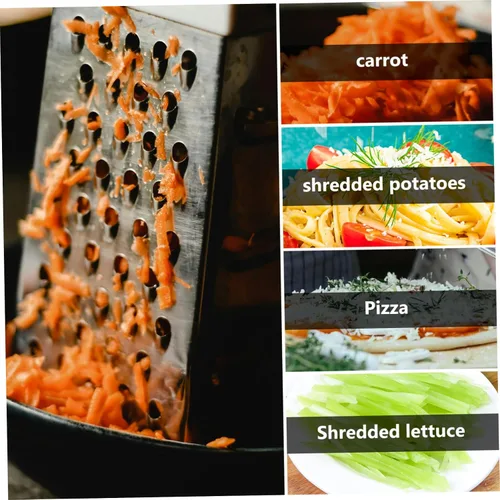 Miniatura 9 de Healeved Cortador de queso, peladores de patatas, rallador profesional de caja de acero inoxidable, rallador de queso, triturador de verduras con 4