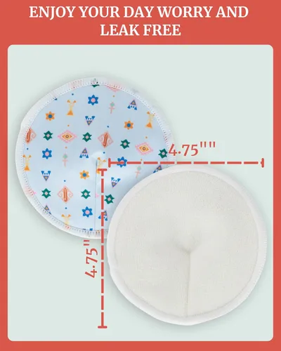 Miniatura 9 de Almohadillas de lactancia - Almohadillas para el pecho para fugas de leche - Almohadillas de lactancia reutilizables y lavables - Mantente seco por