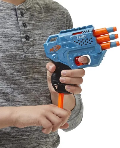 Miniatura 4 de Nerf Elite 2.0 Trio SD-3 Blaster – Incluye 6 dardos oficiales – 3 barriles – Riel táctico para personalizar la capacidad