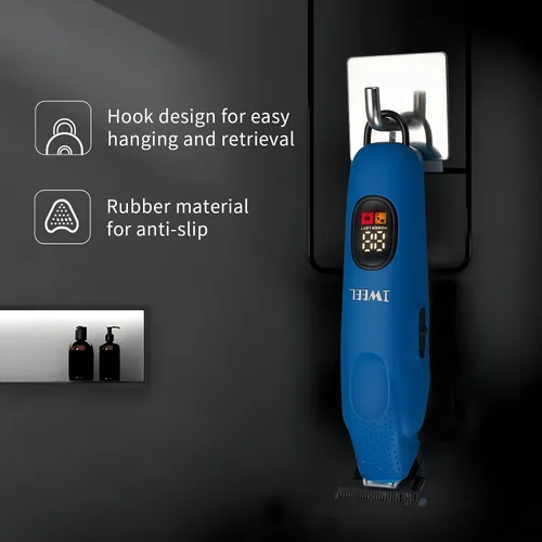Miniatura 7 de IWEEL Recortadora de Barba Profesional para Hombres - Cortapelos Eléctrico, Perfiladores con Cuchilla en T de Separación Cero, Kit de Aseo