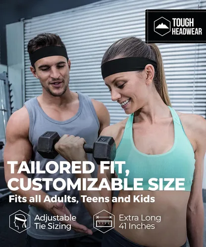 Miniatura 5 de Diadema de lazo deportiva para hombres, mujeres, niños, de ninja, karate, tenis, bandana de pirata, banda deportiva para baloncesto, softball