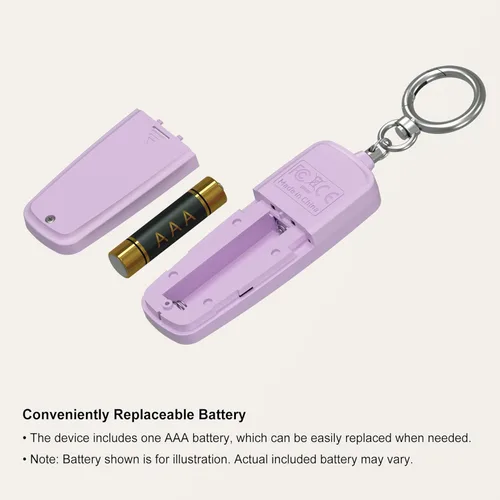 Miniatura 8 de Llavero de alarma de seguridad personal para mujeres, paquete de 3, sirena fuerte con luz LED intermitente, dispositivo de seguridad de emergencia