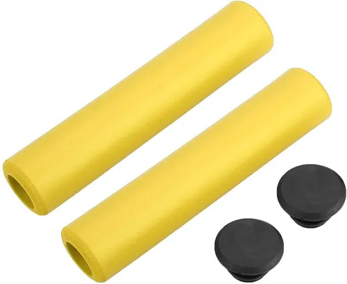 Miniatura 6 de CHICIRIS Agarradera para manillar, 1 par de empuñaduras para manillar, agarre de silicona antideslizante a prueba de golpes con tapones finales