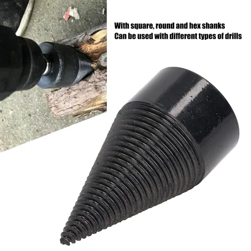 Miniatura 3 de Wood Splitter Drill Bits, Easy Log Splitting Drill Bits Firewood Log Splitter Bit Set Wood Splitting Wedge Tools Compatible with Hand or Electric
