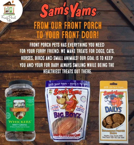 Miniatura 10 de Sams Yams Golosinas de batata para perros, golosinas saludables para perros grandes – Golosinas para perros dulces hechas en Estados Unidos