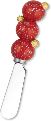 Miniatura 7 de Supreme Housewares Cuchillos esparcidores de queso y mantequilla, decoración navideña, mango de resina pintado a mano con hoja de acero inoxidable