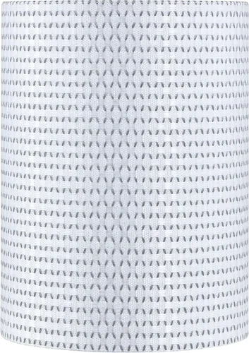 Miniatura 3 de Aspen Creative 31615 Pantalla de lámpara con forma de tambor de transición (cilindro) en forma de araña en jacquard blanco y gris, 8 pulgadas