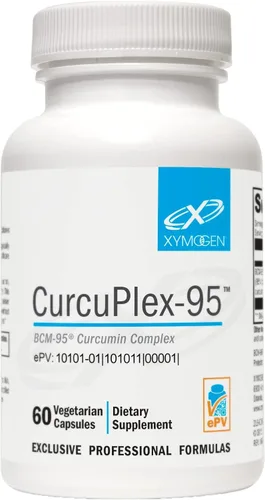 XYMOGEN CurcuPlex-95 - Suplemento de curcumina de cúrcuma para apoyo diario al cerebro* - Biodisponibilidad mejorada - Sin OMG, sin gluten, vegano -