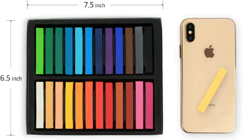 Miniatura 2 de HA SHI Pasteles de tiza suave, 24 colores surtidos, suministros de arte suave para artistas, medios de dibujo profesionales, pastel para usuarios