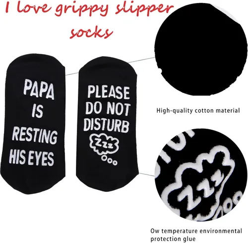 Miniatura 3 de ZXGXLAW Regalos de cumpleaños para papá, hombres, marido, abuelo, mujeres, idea para el día del padre, Navidad, no estoy durmiendo, calcetines