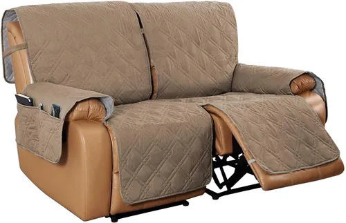 Miniatura 13 de Beacon Pet Funda para silla reclinable, funda elástica para sofá reclinable de 2/3 plazas, funda impermeable con bolsillos, protector de muebles