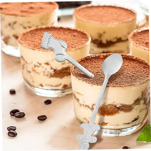 Miniatura 4 de Cucharas de café navideñas de acero inoxidable, cucharas de té de postre para helado, bebida caliente, 12