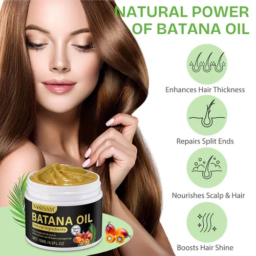 Miniatura 2 de Aceite de Batana para el Crecimiento del Cabello, 100% Puro - Aceite Orgánico Dr. Sebi de Batana de Honduras, Previene la Caída del Cabello, Elimina