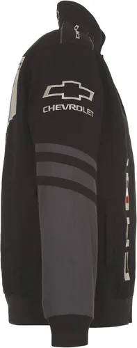 Miniatura 3 de JH DESIGN GROUP Chaqueta de sarga de algodón bordada Chevy Camaro para hombre