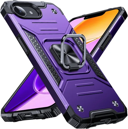 Miniatura 21 de Anqrp Funda resistente para iPhone 6/7/8/SE/SE2 con soporte de anillo mejorado y agarre, grado militar, a prueba de golpes, resistente y robusta