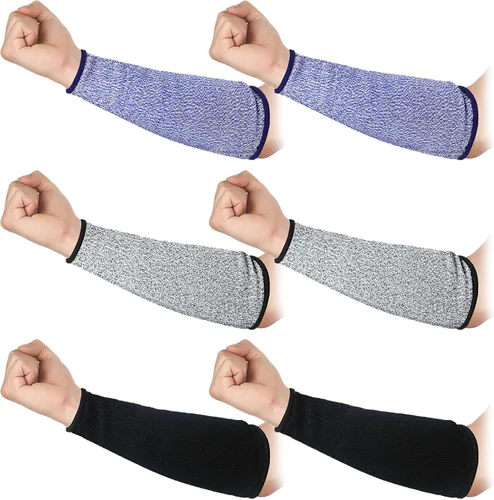 Miniatura 8 de 3 pares de protectores de brazo para piel delgada y moretones, mangas de antebrazo resistentes a cortes, manga de protección contra quemaduras