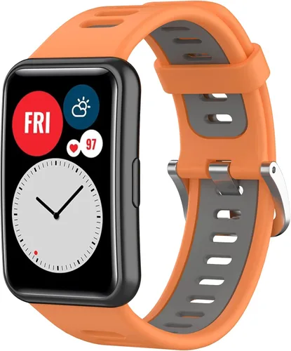 Miniatura 11 de BabyValley Compatible con Huawei Watch Fit Special Edition B39 Smart Watch, correa ajustable de dos tonos de repuesto transpirable para Huawei Watch