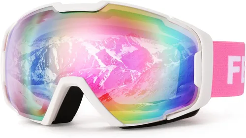 Miniatura 16 de FEISEDY Ski Goggles, OTG Snow Sport Goggles for Adult Youth, Anti-Fog UV400 Protection Bendable Dual-Lenses B2961