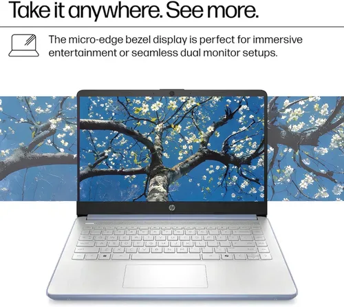 Miniatura 3 de Laptop HP HD de 14" para estudiantes y negocios, Intel Quad-Core N150, 8 GB de RAM, 128 GB UFS, 1 año de Office 365, cámara web, HDMI, Bluetooth