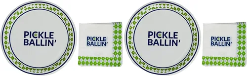 Miniatura 6 de Twerp Platos y servilletas de fiesta de pickleball - Suministros de fiesta para Pickle Ball - Juego de 10