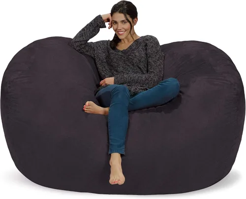 Miniatura 32 de Chill Sack Funda para silla puf, 5 pies, microgamuza - Chocolate Microsuede - Chocolate - Solo funda