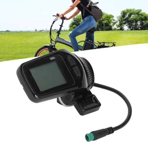 Miniatura 5 de Medidor de pantalla LCD eléctrico, 24 V, 36 V, 48 V, 60 V, pantalla LCD para scooter eléctrico, baja tasa de fallas, computadora con velocímetro