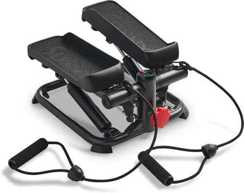 Miniatura 8 de Sunny Health & Fitness Mini Steppers with Digital Monitor and Resistance Bands, Compact Low-Impact Cardio Machines for Home Workouts