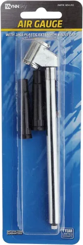 Miniatura 6 de Medidor de presión de neumáticos de doble cabezal, 20-120PSI, 2 extensores de válvula de neumáticos
