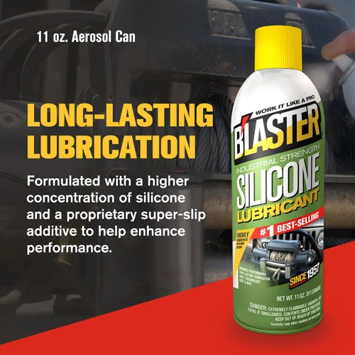 Miniatura 2 de B'Laster - Lubricante de silicona en aerosol, latas de aerosol de 11 onzas (paquete de 12) – Lubricante en aerosol de silicona para goma y plástico