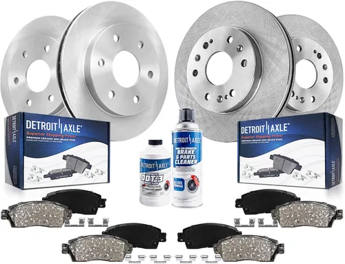 Miniatura 27 de Detroit Axle - Kit de frenos para Hyundai Santa Fe 2017-2018, Santa Fe XL 2017-2019, Rotores de freno de disco Pastillas de freno de cerámica