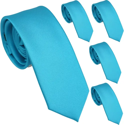 ZENXUS Corbatas delgadas para hombre, color sólido de 2.5 pulgadas, corbatas delgadas, paquete de 1 o 5 corbatas lisas