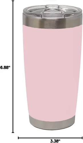 Miniatura 6 de LaserGram Taza aislada al vacío de 20 onzas, asistente médico MA, grabado personalizado incluido (rosa)