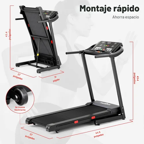 Miniatura 2 de THERUN Cinta de correr con inclinación, 0-12% de inclinación automática para correr y caminar, capacidad de peso de 300 libras, banda ancha, 3.0HP