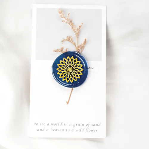 Miniatura 5 de Mandala Flower - Sello de cera de gran tamaño con empuñadura, para invitación de boda, sellado de tarjetas, paquete de vino, sellado de cartas