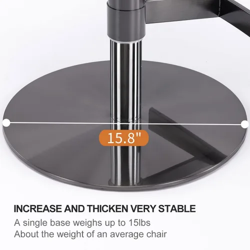 Miniatura 6 de Taburetes de bar de acero inoxidable de titanio negro, grado, silla de bar de piel sintética con respaldo, altura ajustable giratoria para encimera