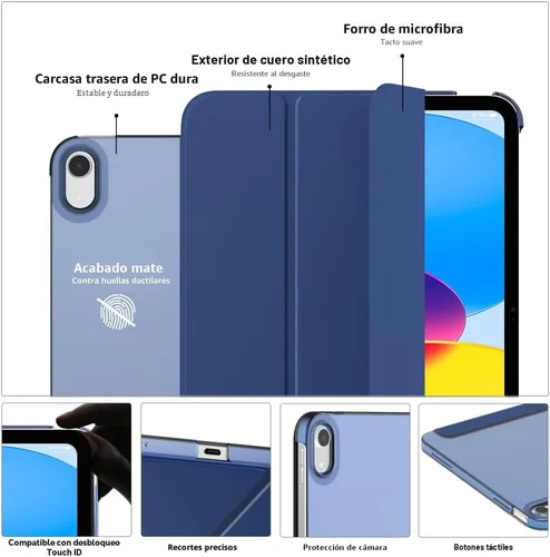 Miniatura 3 de MoKo Funda para iPad (A16) 11ª Generación Case 11 Pulgadas 2025, Funda para iPad 10ª Generación Case 10.9 Pulgadas 2022, Cubierta Inteligente